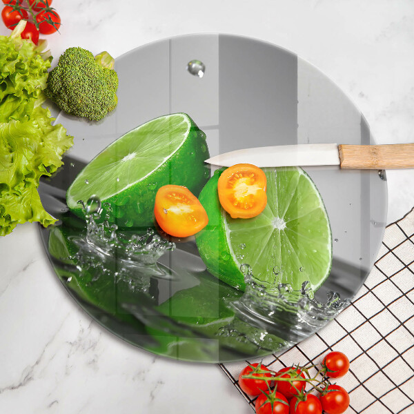 Kuchynská doska zo skla Šťavnaté limetky a voda