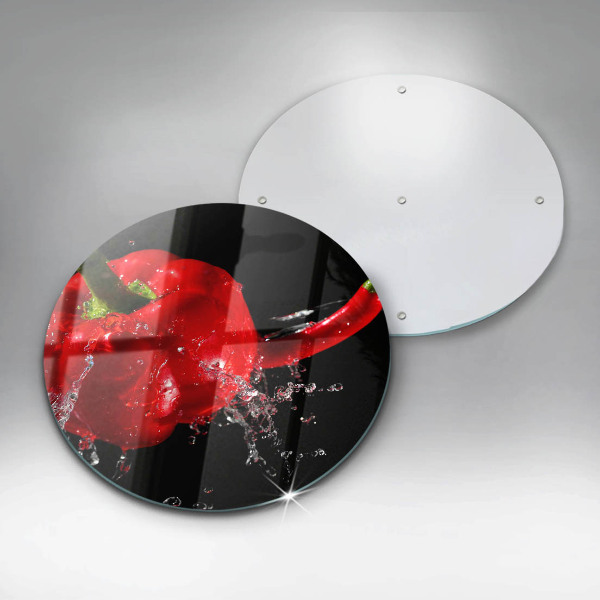 Kuchynská doska zo skla Červená paprika vo vode