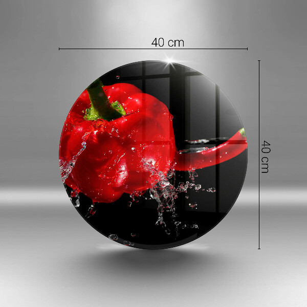 Kuchynská doska zo skla Červená paprika vo vode