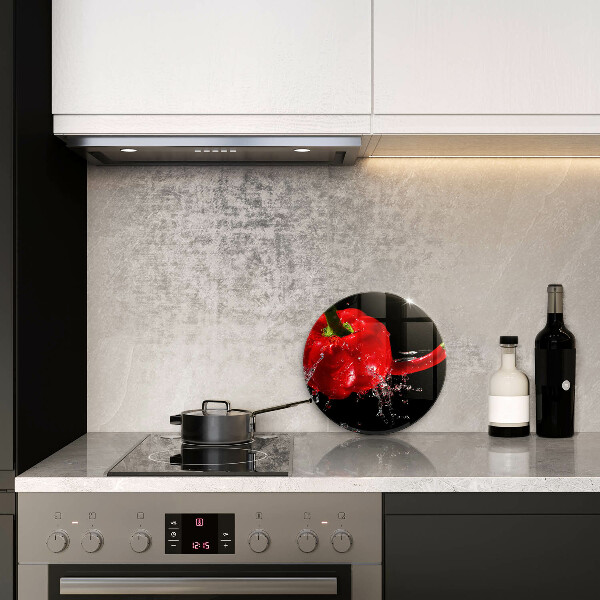 Kuchynská doska zo skla Červená paprika vo vode