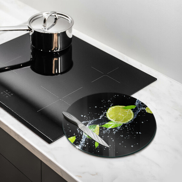 Kuchynská doska zo skla Šťavnaté limetky vo vode