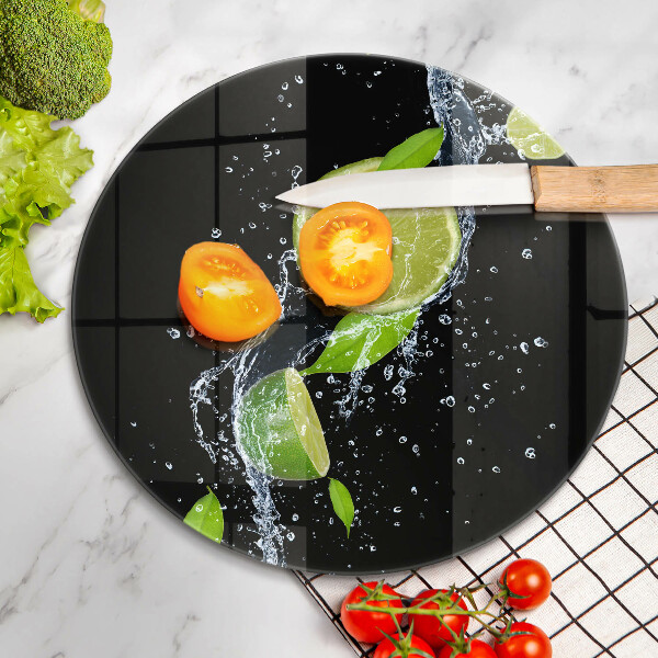 Kuchynská doska zo skla Šťavnaté limetky vo vode