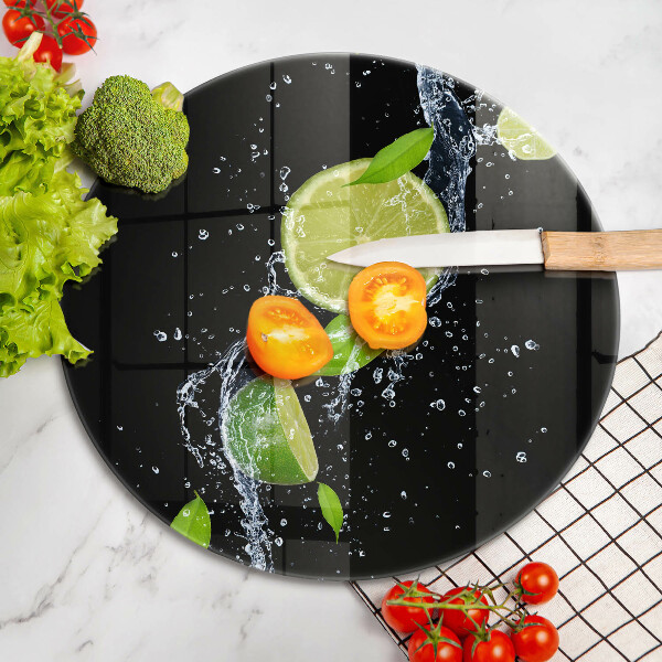 Kuchynská doska zo skla Šťavnaté limetky vo vode