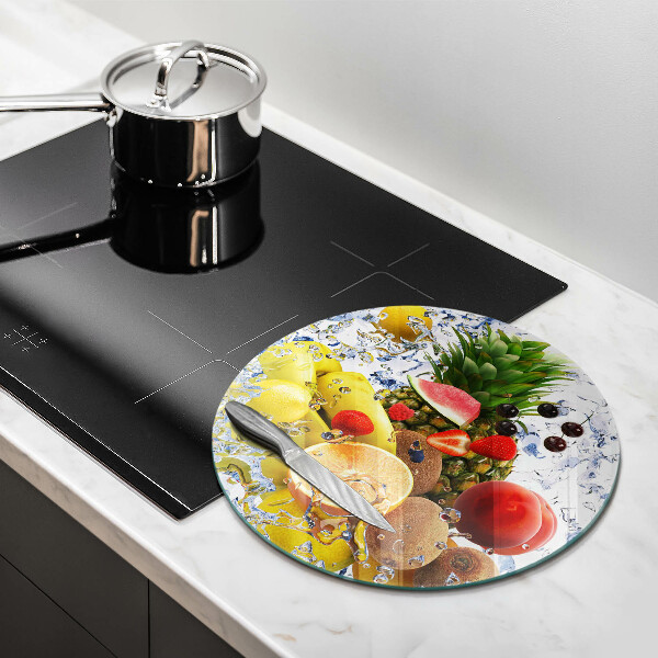 Kuchynská doska zo skla Šťavnaté ovocie a voda