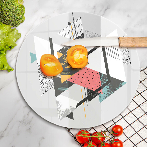 Kuchynská doska zo skla Abstraktné trojuholníky