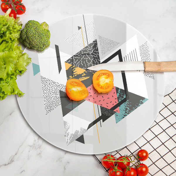 Kuchynská doska zo skla Abstraktné trojuholníky