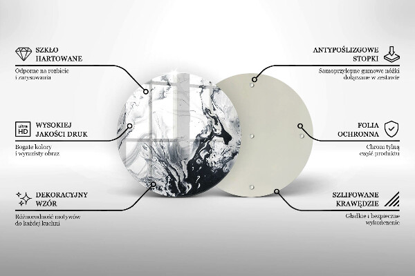 Kuchynská doska zo skla Atramentová abstrakcia
