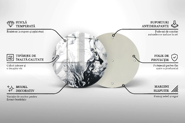 Kuchynská doska zo skla Atramentová abstrakcia