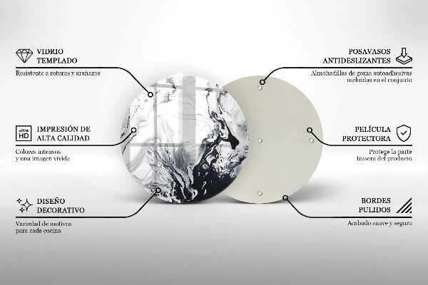 Kuchynská doska zo skla Atramentová abstrakcia