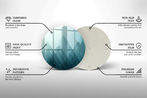 Kuchynská doska zo skla Abstraktné hory