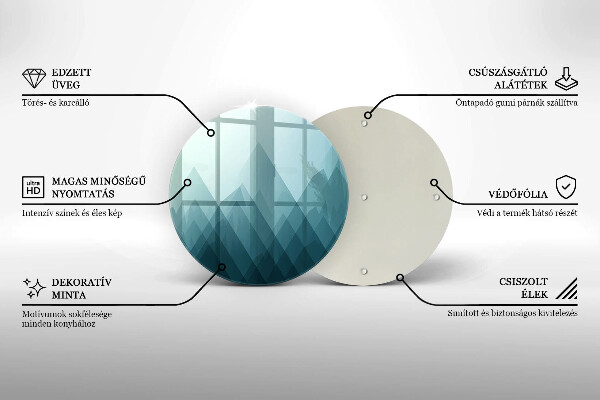 Kuchynská doska zo skla Abstraktné hory