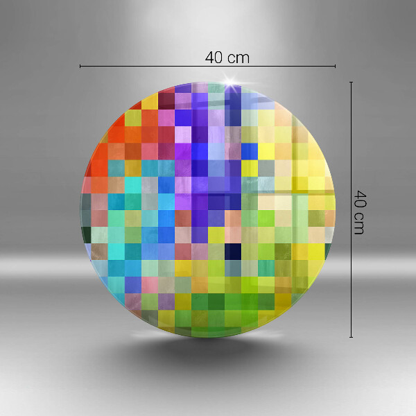 Kuchynská doska zo skla Farebné pixelové štvorce