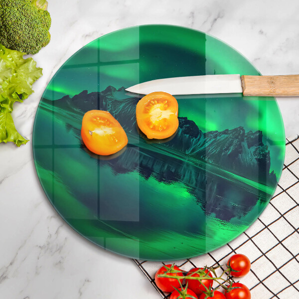 Kuchynská doska zo skla Krajina severných svetiel