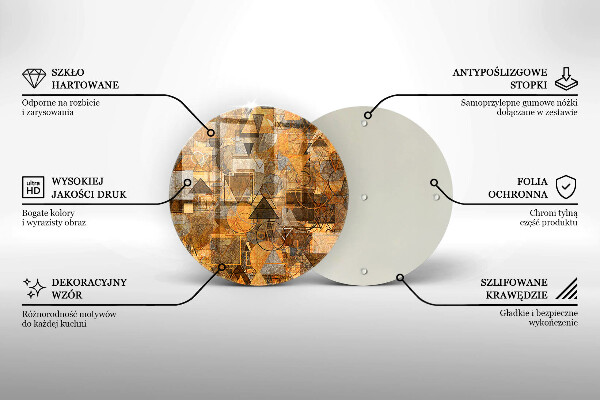 Kuchynská doska zo skla Bezšvový vzor geometrických útvarov