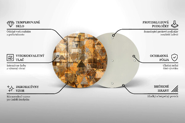 Kuchynská doska zo skla Bezšvový vzor geometrických útvarov