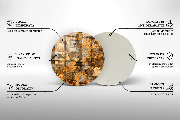 Kuchynská doska zo skla Bezšvový vzor geometrických útvarov