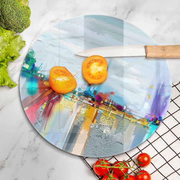 Kuchynská doska zo skla Maľovaná abstrakcia