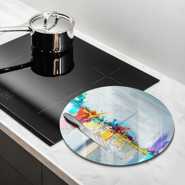 Kuchynská doska zo skla Maľovaná abstrakcia