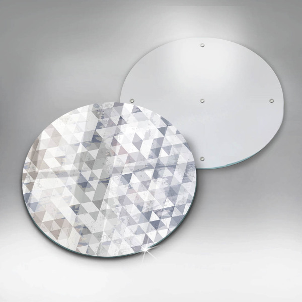 Kuchynská doska veľká zo skla Vzor trojuholníkov