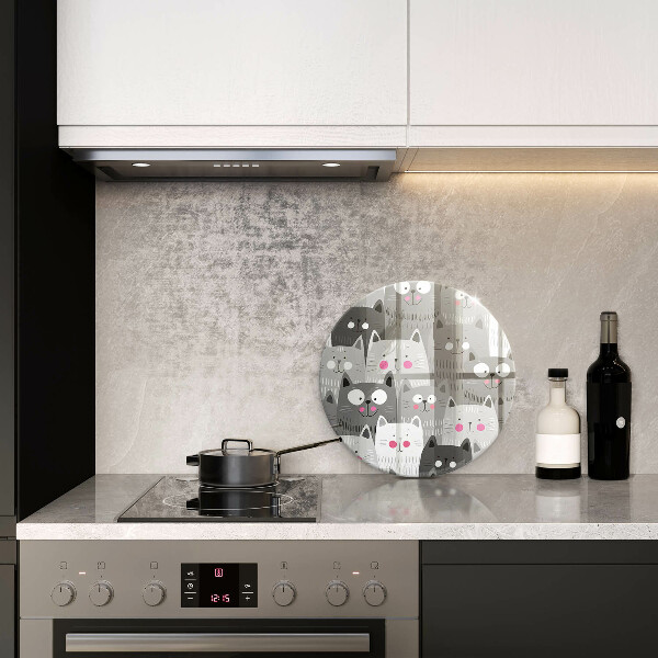 Kuchynská doska veľká zo skla Ilustrácie mačky