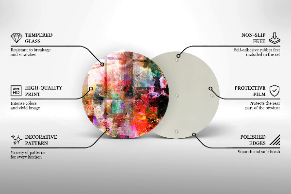 Kuchynská doska zo skla Maľovanie abstrakcie