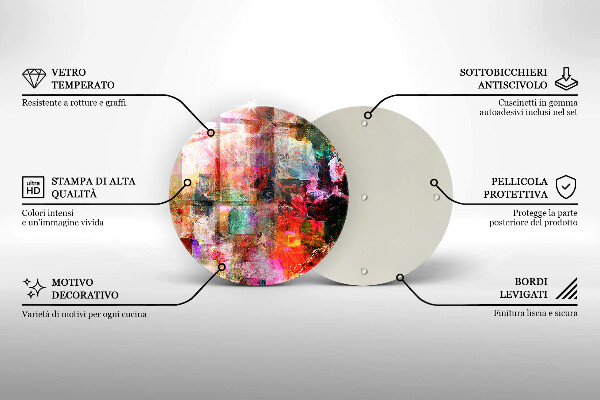 Kuchynská doska zo skla Maľovanie abstrakcie