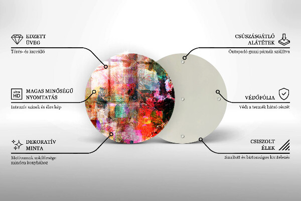 Kuchynská doska zo skla Maľovanie abstrakcie