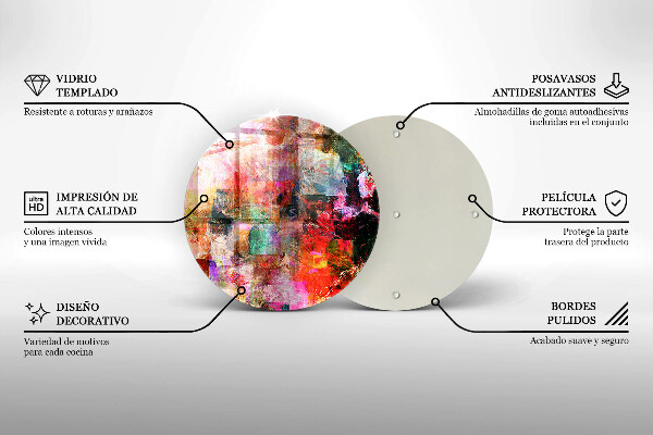 Kuchynská doska zo skla Maľovanie abstrakcie