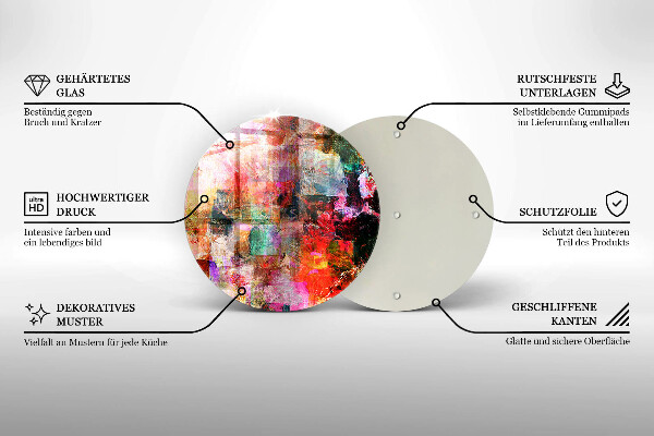 Kuchynská doska zo skla Maľovanie abstrakcie