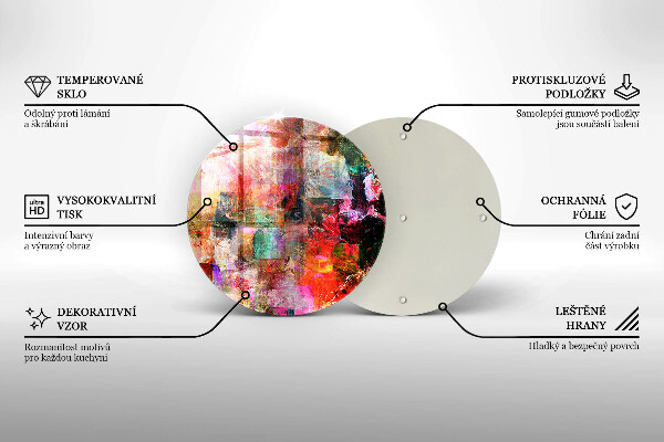 Kuchynská doska zo skla Maľovanie abstrakcie