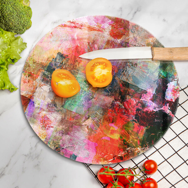 Kuchynská doska zo skla Maľovanie abstrakcie