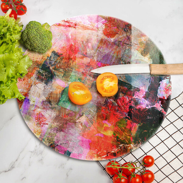 Kuchynská doska zo skla Maľovanie abstrakcie