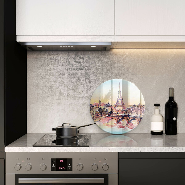 Kuchynská doska zo skla Krajina Parížskej Eiffelovej veže
