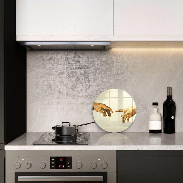 Kuchynská doska zo skla Stvorenie Adamových rúk