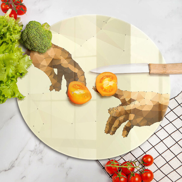 Kuchynská doska zo skla Stvorenie Adamových rúk