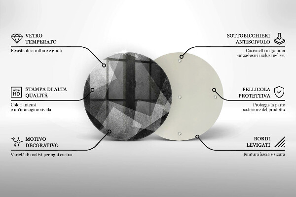 Kuchynská doska zo skla Geometrická abstrakcia