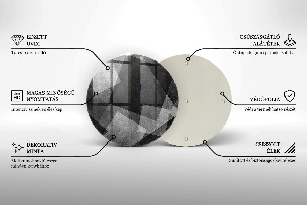 Kuchynská doska zo skla Geometrická abstrakcia