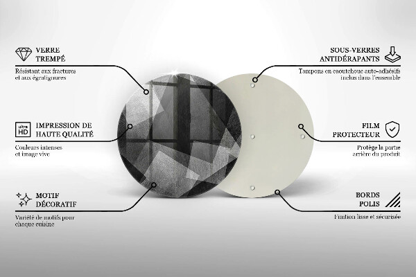 Kuchynská doska zo skla Geometrická abstrakcia