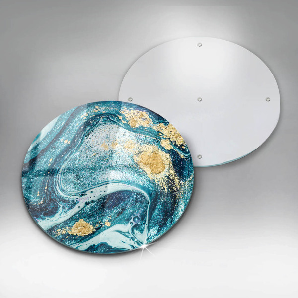 Kuchynská doska zo skla Modré zlato abstrakcia