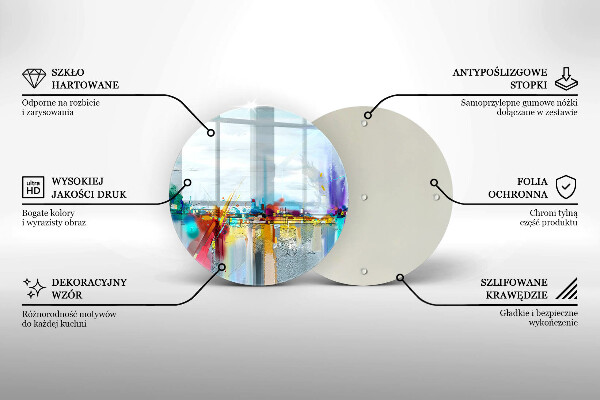 Kuchynská doska zo skla Maľovaná abstrakcia