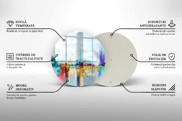 Kuchynská doska zo skla Maľovaná abstrakcia