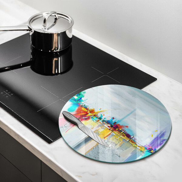 Kuchynská doska zo skla Maľovaná abstrakcia