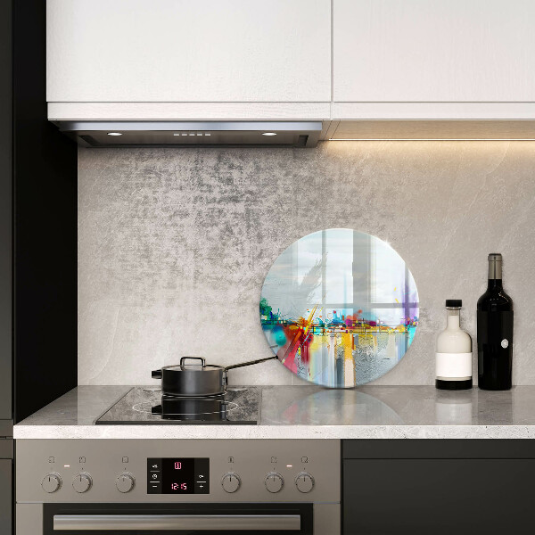 Kuchynská doska zo skla Maľovaná abstrakcia