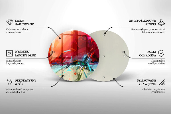 Kuchynská doska zo skla Maľovaná abstrakcia