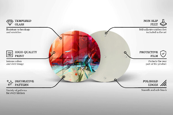 Kuchynská doska zo skla Maľovaná abstrakcia