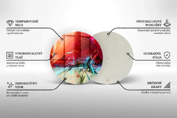 Kuchynská doska zo skla Maľovaná abstrakcia