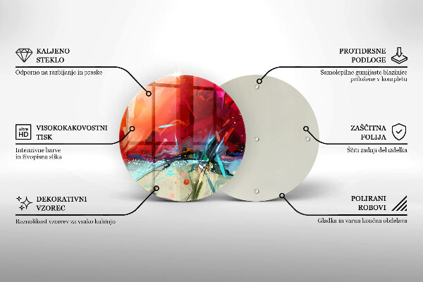 Kuchynská doska zo skla Maľovaná abstrakcia