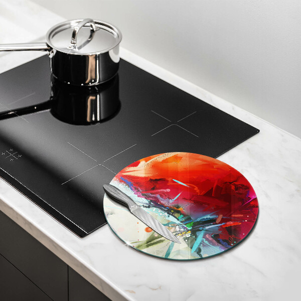 Kuchynská doska zo skla Maľovaná abstrakcia