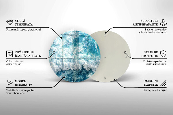 Kuchynská doska zo skla Vlny morskej vody