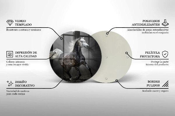 Kuchynská doska zo skla Kôň cválajúci